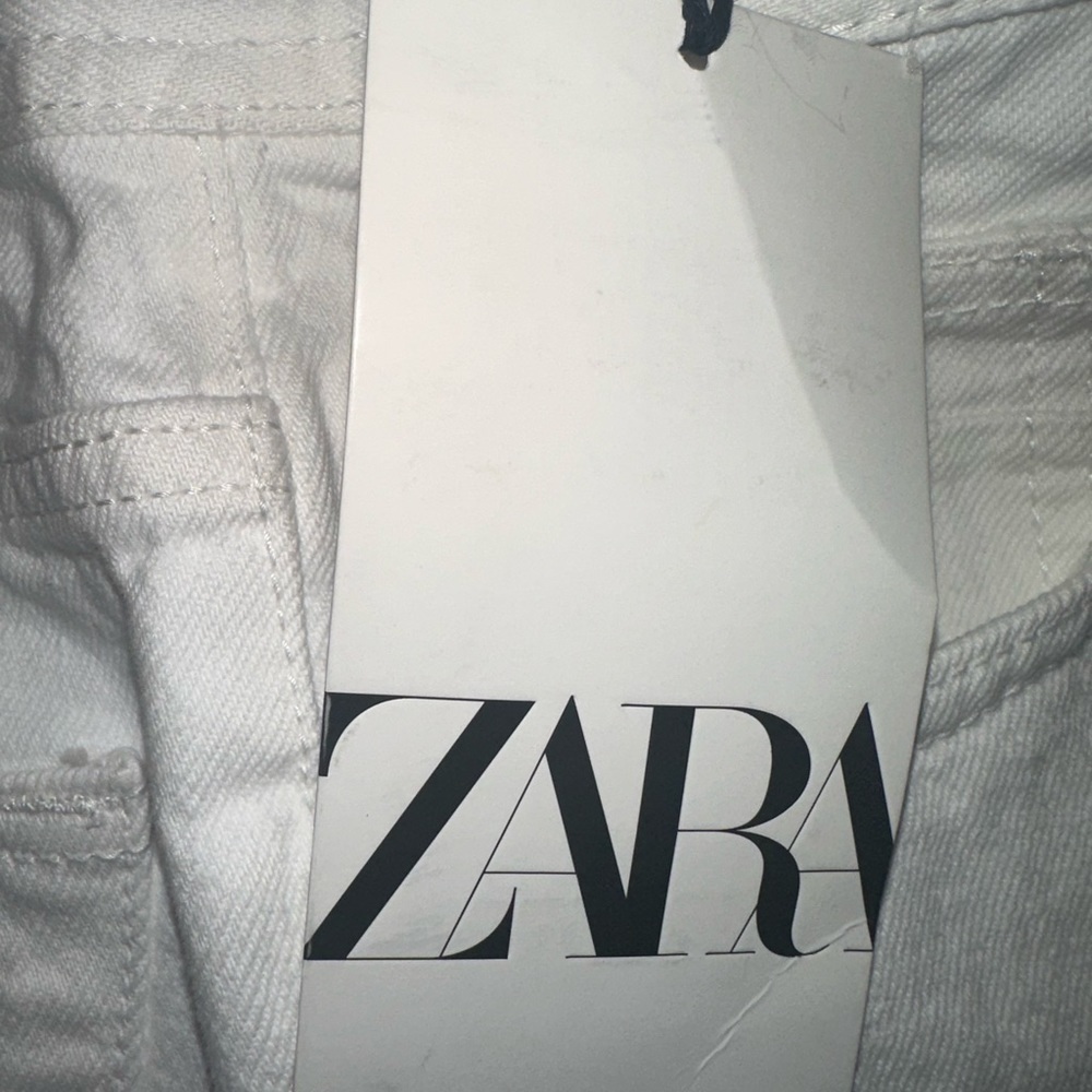 New men’s white denim standards Zara jean shirts size 30 - Picture 3 of 6